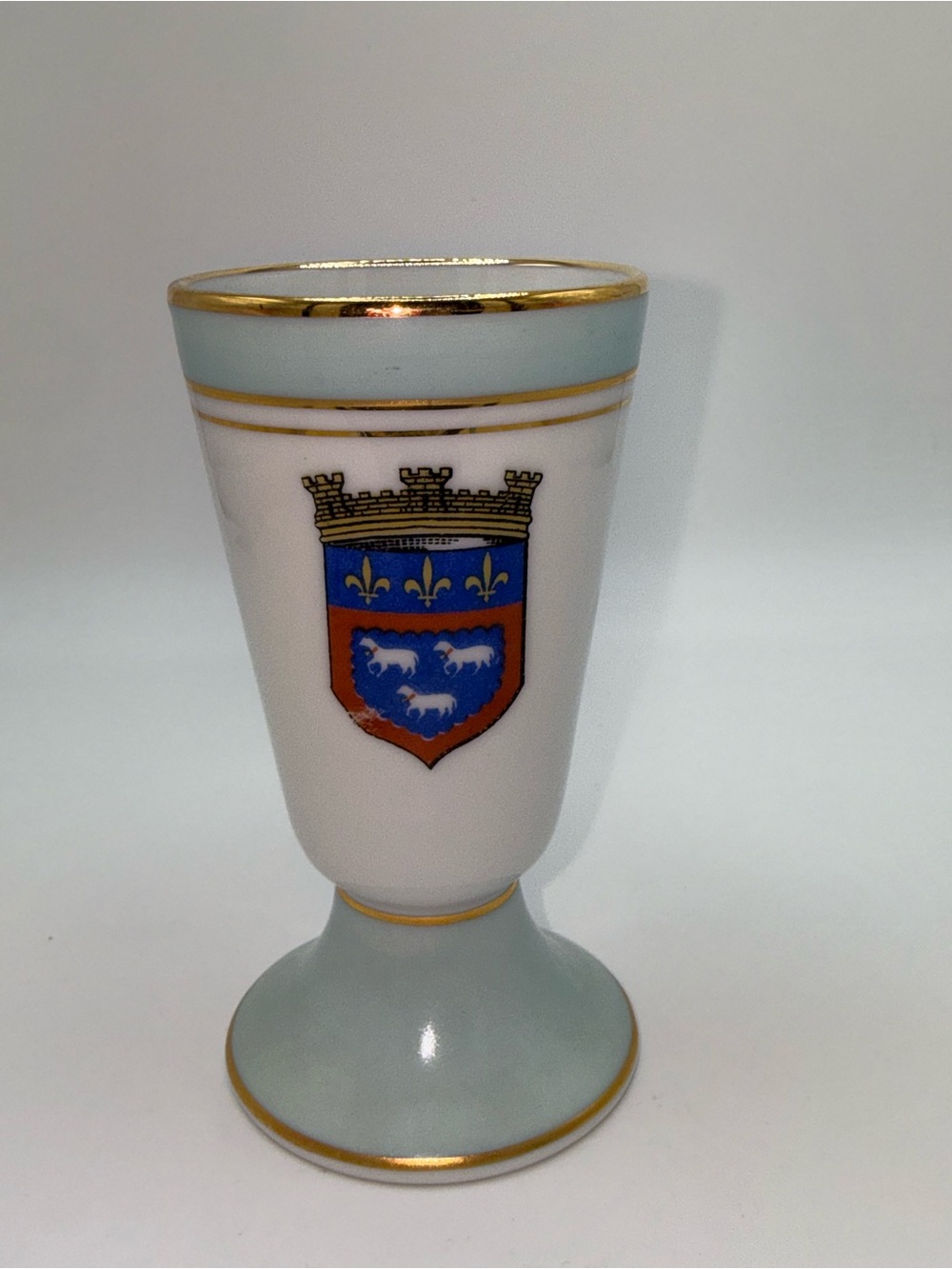 1940-1960s Limoges Coffee Cup Coat of Arms